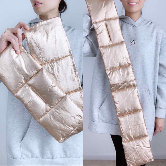 NECK WARMER Puffer Scarf - Rose Gold - Picture 6 of 9